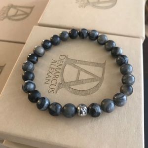 DeMarcus Alexan Grey Labradorite Stone Bracelet